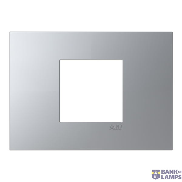 Frame 2 modules - ABB logo - Silver image 1