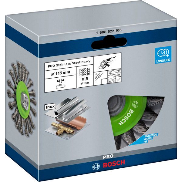 Wire Wheel Knotted 115 Stainless image 1