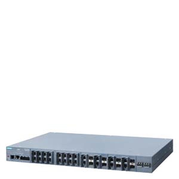 SCALANCE XR526-8C managed, Layer 3 switch, 24xRJ45, 8xSFP combo, 2xSFP+, 24 V DC image 1
