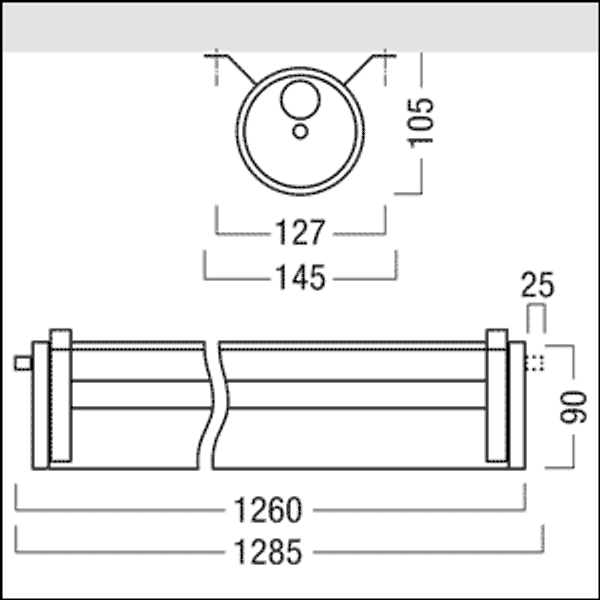 TUBILUX XT 8500-840 PM L1260 EVG - Tube Luminaire image 3
