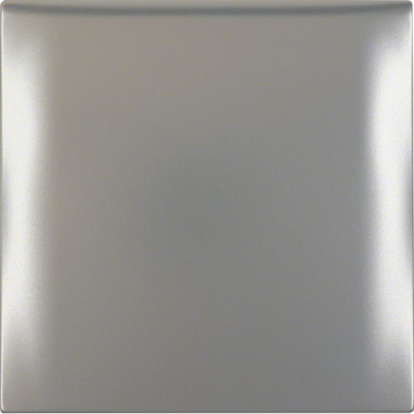 Integro Flow-Frame 1-Gang with Hinged Cover, Chrome Matt Lacquered image 1