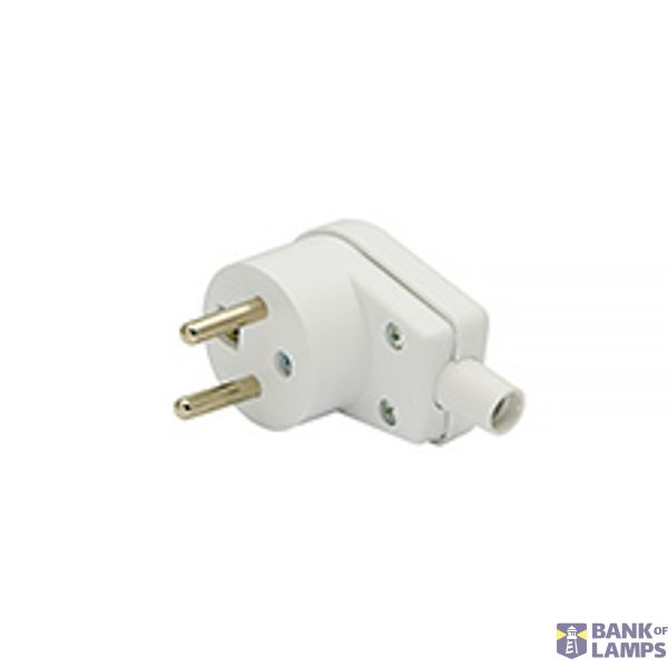 Angle plug 16A 250V IP20 white VWK 220-01 image 1