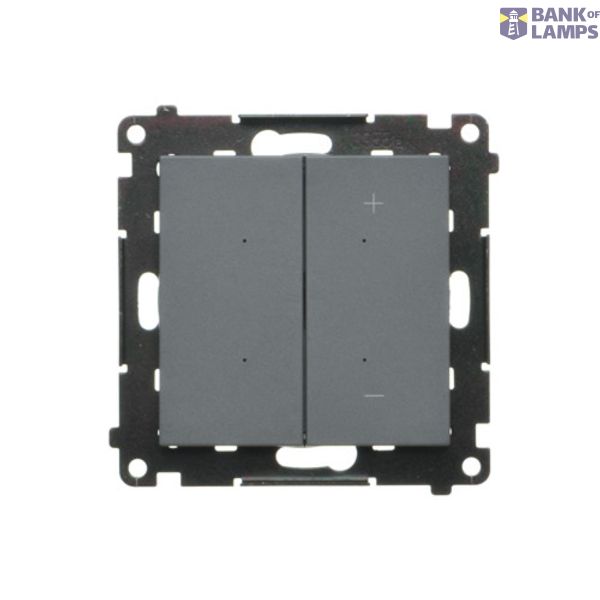 Push dimmer illuminated, graphite mat image 1