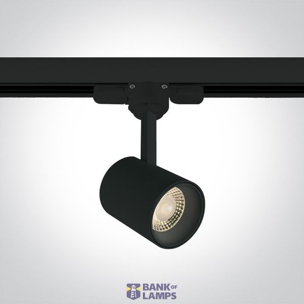 BLACK COB 8W WW TRACK SPOT 230V DIMMABLE image 1
