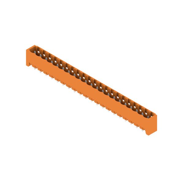 PCB plug-in connector, male header, closed side, THT solder connection, 5.08 mm, Number of poles: 21, 180°, Solder pin length (l): 3.2 mm, tinned, orange, Box image 2