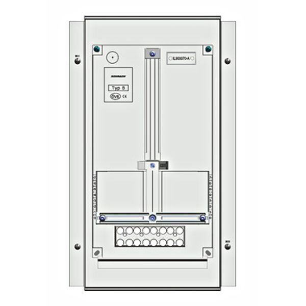 Meter box insert 1-row, 1 meter board / 10 Modul heights image 1