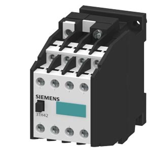 Contactor relay 44E, 4 NO + 4 NC, 1U, AC op. 24 V AC 29 V AC image 1