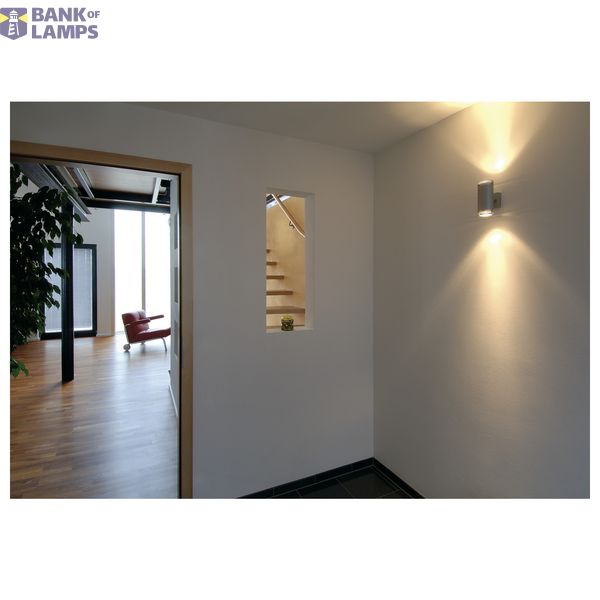 BARRO UP/DOWN WL-1 wall light, round, silver-grey, 2x GU10, max. 2x 50W image 2