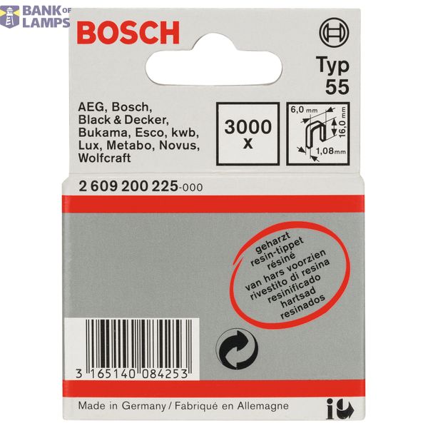 Narrow crown staple, type 55, resin-coated 6 x 1.08 x 16 mm image 2