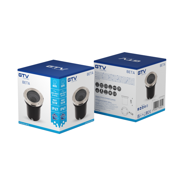 Ground luminaire BETA-K with adjustment, GU10, max. 50 W, IP67, round, stainless steel image 3