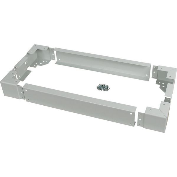 XTAPC-H100W300D800 Plinth for cable connection baseframe, HxW=100x300mm, D=800mm, grey image 2