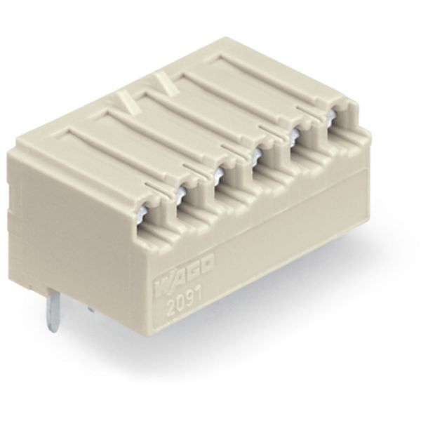 THT female header angled Pin spacing 3.5 mm light gray image 2