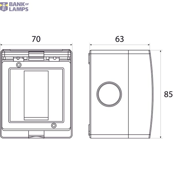 Single surface-mounted button, bell PND IP55 "AQUA55" image 2