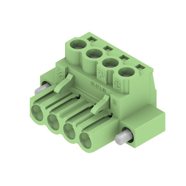 PCB plug-in connector, female plug, 5.08 mm, Number of poles: 4, 180°, Clamping yoke connection, Clamping range, max. : 4 mm², Box image 2