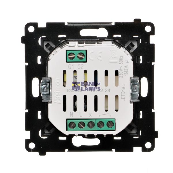 Temperature regultor with outer sensor, anthracite, metalic image 1