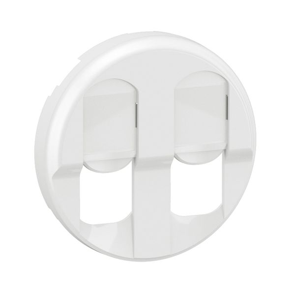 DOUBLE RJ45 SOCKET ROCKER WHITE image 1