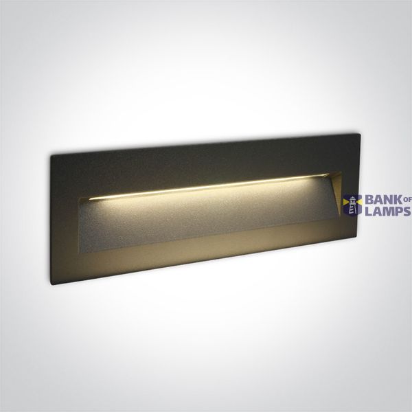 ANTHRACITE WALL RECESSED 6W CCTV IP65 DARK LIGHT 230V image 1
