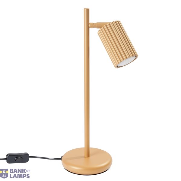 ELEGANT CARBON DESK LAMP WITH A GROOVED LAMPSHADE AND A SWITCH ON THE CABLE image 3