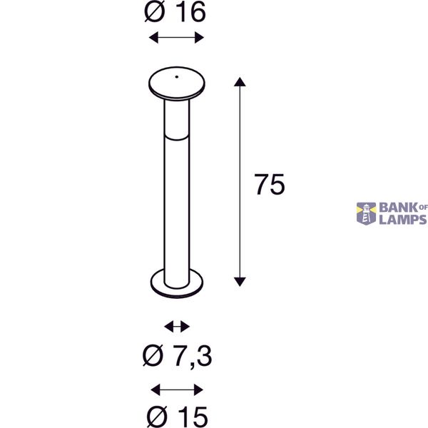 ALPA MUSHROOM 75 bollard light , silver-grey, E27 Energy Saver , max. 24W, IP55 image 2