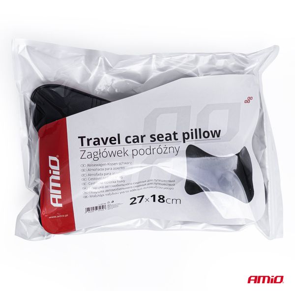Travel Car seat pillow black CSH-07 AMIO-03130 image 1