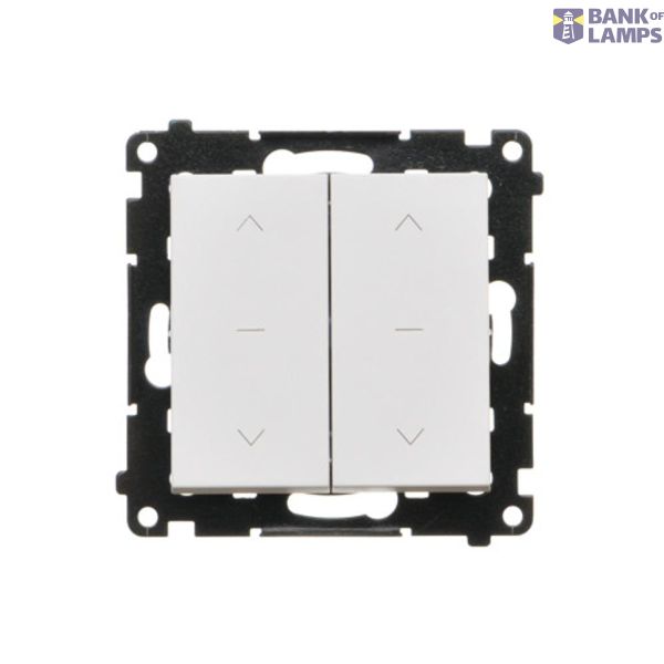 Three position (1-0-2) blind control double switch, 10A, quick connection, white matt image 1