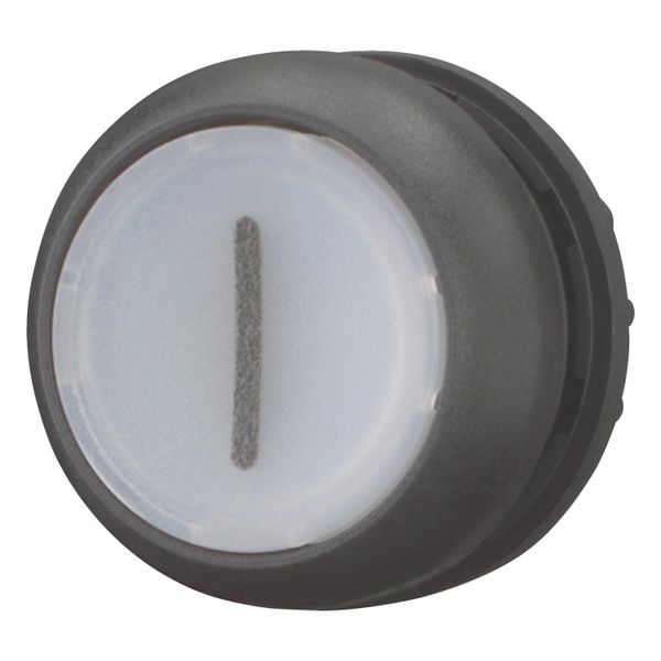 M22S-DL-W-X1 Illuminated pushbutton actuator, RMQ-Titan, Flush, momentary, White, inscribed 1, Bezel: black image 4