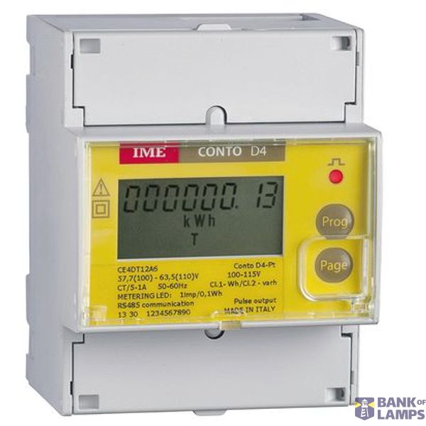 Account D4-Pt - Active (cl.1) and reactive (cl.2) energy meter insertion on CT - Network: single-phase or three-phase 3/4 wires balanced or unbalanced image 1