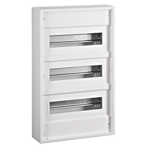 Wall-mounting distribution board, 3-row - 36MW, without door image 1