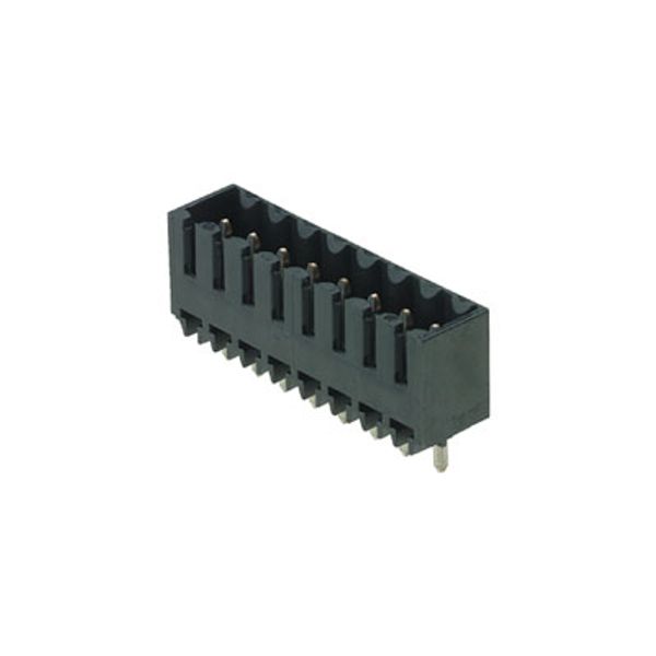 PCB plug-in connector, male header, closed side, THT/THR solder connection, 3.50 mm, Number of poles: 16, 180°, Solder pin length (l): 3.2 mm, tinned, black, Tape image 1