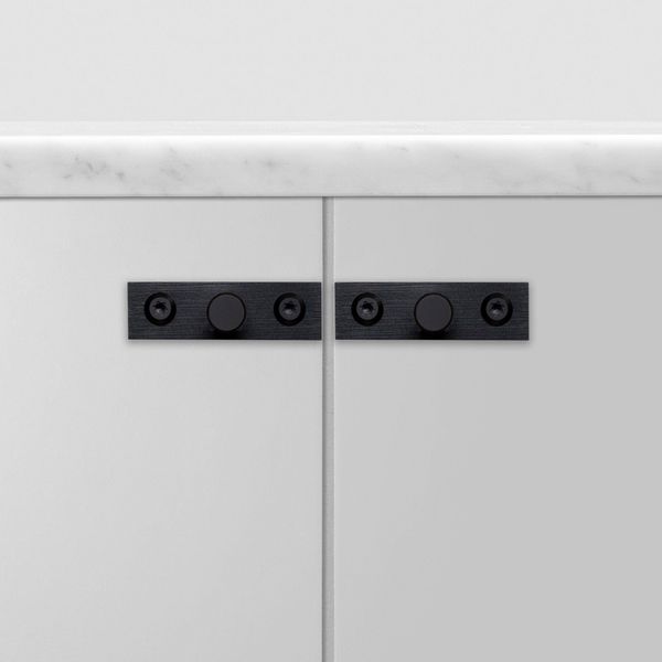 FURNITURE KNOB / PLATE / LINEAR / BLACK image 2