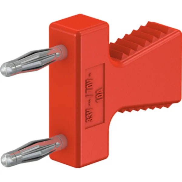 Jumper, pitch 12 mm, 70 V, 10 A, gold-plated, red, 63.9355-22 image 1