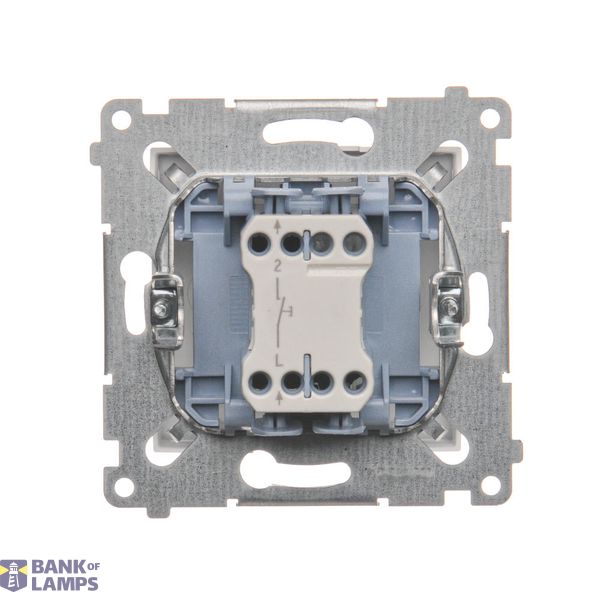 Momentary single switches with key - two positions ''0-1'', Silver matt, metalic, 5A image 1