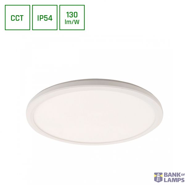 NYMPHEA FLAT DUO 24W CCT 230V 120DEG IP54 FI292X26MM WHITE ROUND image 1