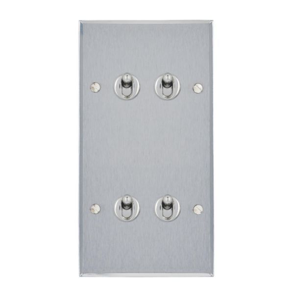 Art d'Arnould universe Memory four two-way or lever switch 10A - brushed steel image 1