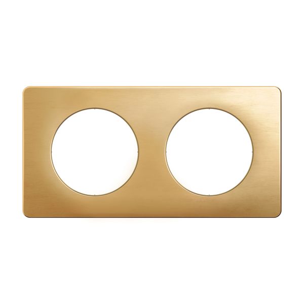 PLATE 2 GANG SATIN BRASS image 6