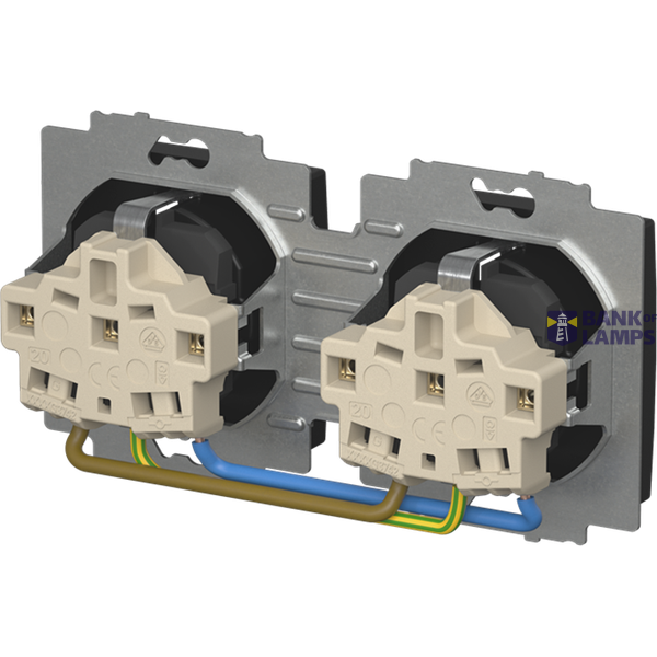 Schuko® Socket Outlet 2-gang image 1