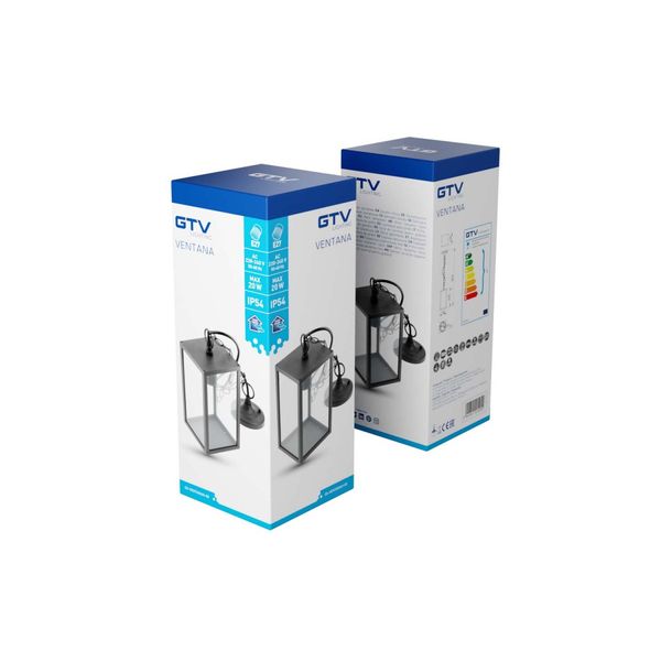 Pendant garden luminaire VENTANA, E27, IP54, max. 20 W, black image 2