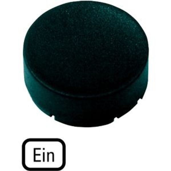M22-XDH-S-D6 Button plate, raised black, ON image 4