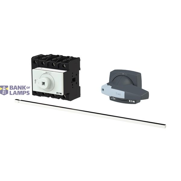 P3 Main switch, 80 A,Rear mounting, 4 pole, Form M4/K2-G, Gray, Short  image 1