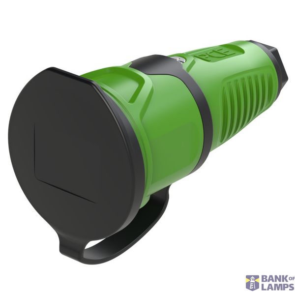 Rubber socket GREEN 16A 230V IP54 image 2