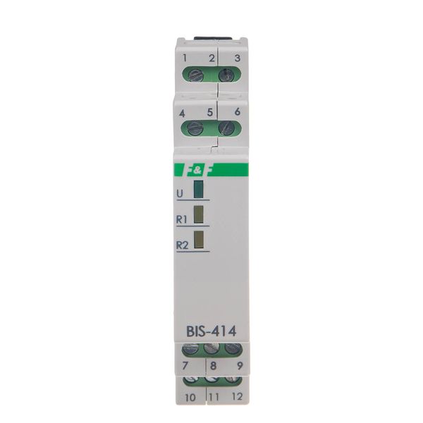 Bistable, sequential relay, for DIN rail, with inrush relay 160A/20ms 24V; BIS-414-LED-24V image 2