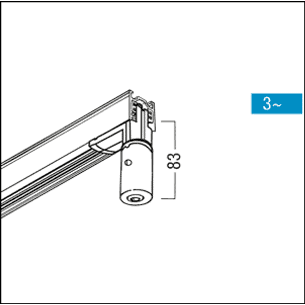 3CU ADAPT ANSCHL-GEH BK - pendant adapter image 2