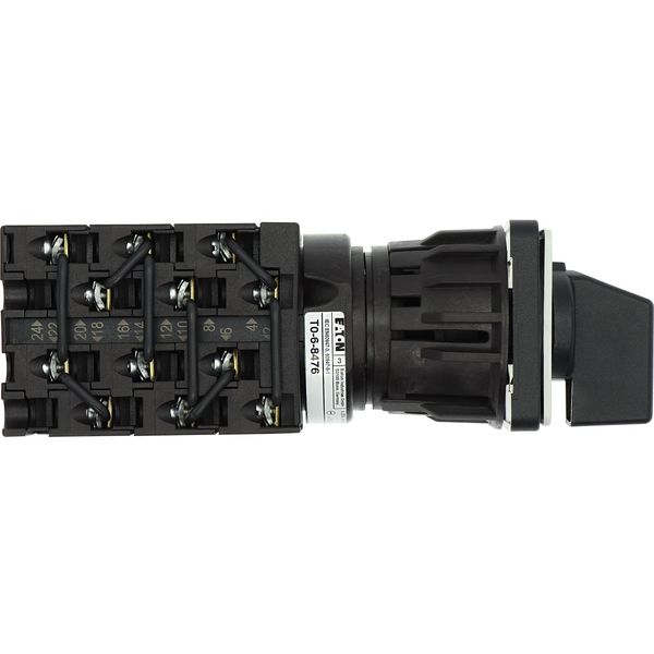 T0-6-8476/EZ Step switches, T0, 20 A, centre mounting, 6 contact unit(s), Contacts: 12, 45 °, maintained, Without 0 (Off) position, 1-3, Design number 8476 image 41