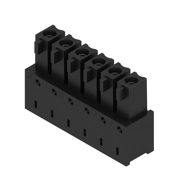PCB plug-in connector, female header, closed side, THT/THR solder connection, 3.81 mm, Number of poles: 6, 90°, Solder pin length (l): 1.5 mm, tinned, black, Box image 5