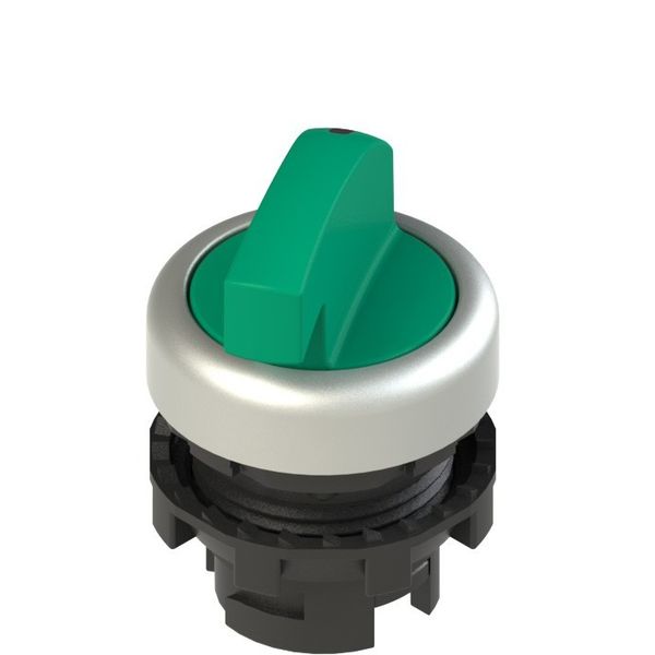 Illuminated long handle selector, 2 positions green with marking image 1