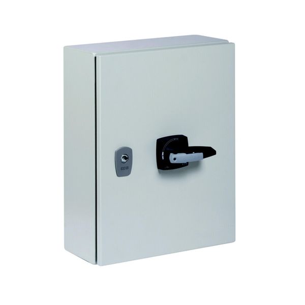 DMM-160/3/SE4/P-G Switch-disconnector, DMM, 160 A, 3 pole, STOP function, with grey knob, in steel enclosure image 16