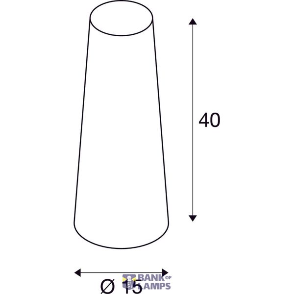 FENDA, lamp shade, conical, black, /H 15/40 cm image 3