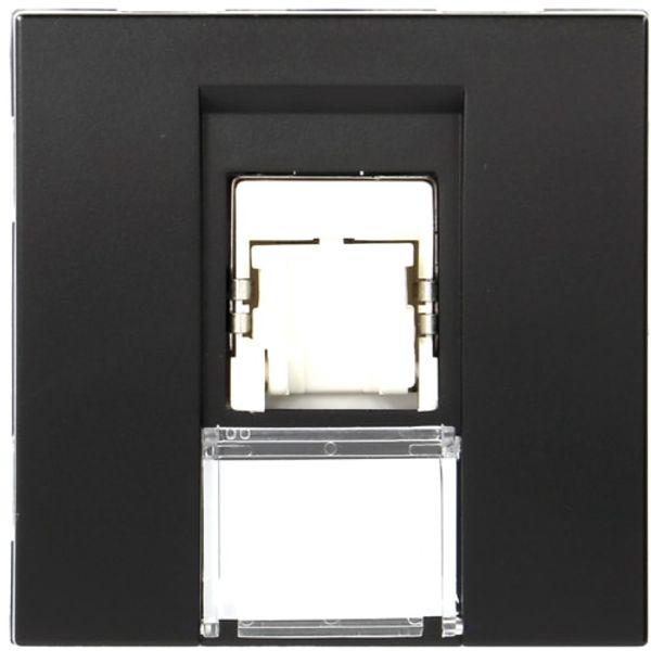 Data socket RJ45 category 5e FTP, black, 2M image 1