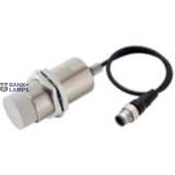 Proximity sensor, inductive, nickel-brass, long body, M30, unshielded, 30 mm, DC, 2-wire, NO, no polarity, M12 pigtail connector, 0.3 m E2E 8944D image 1
