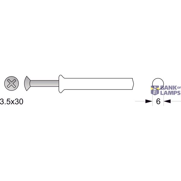 Expansion plug with screw  KR ᴓ6 (3.5 x 30) image 2